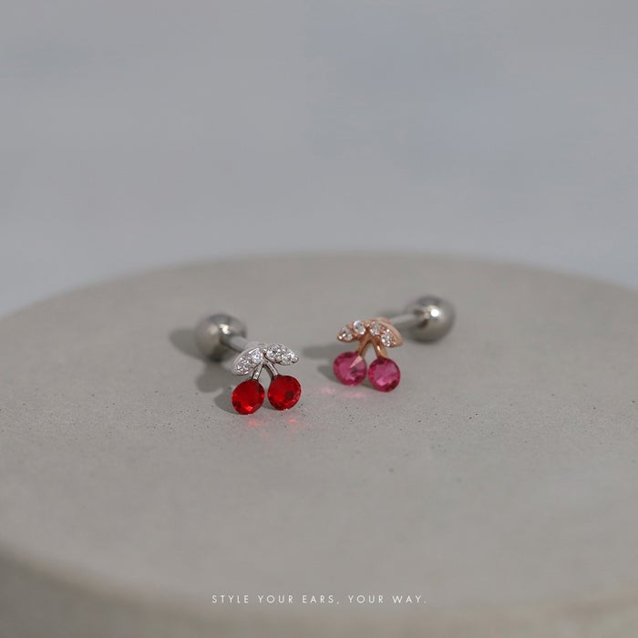 ボディピアス 16G 軟骨ピアス さくらんぼ チェリー ジュエル フルーツ