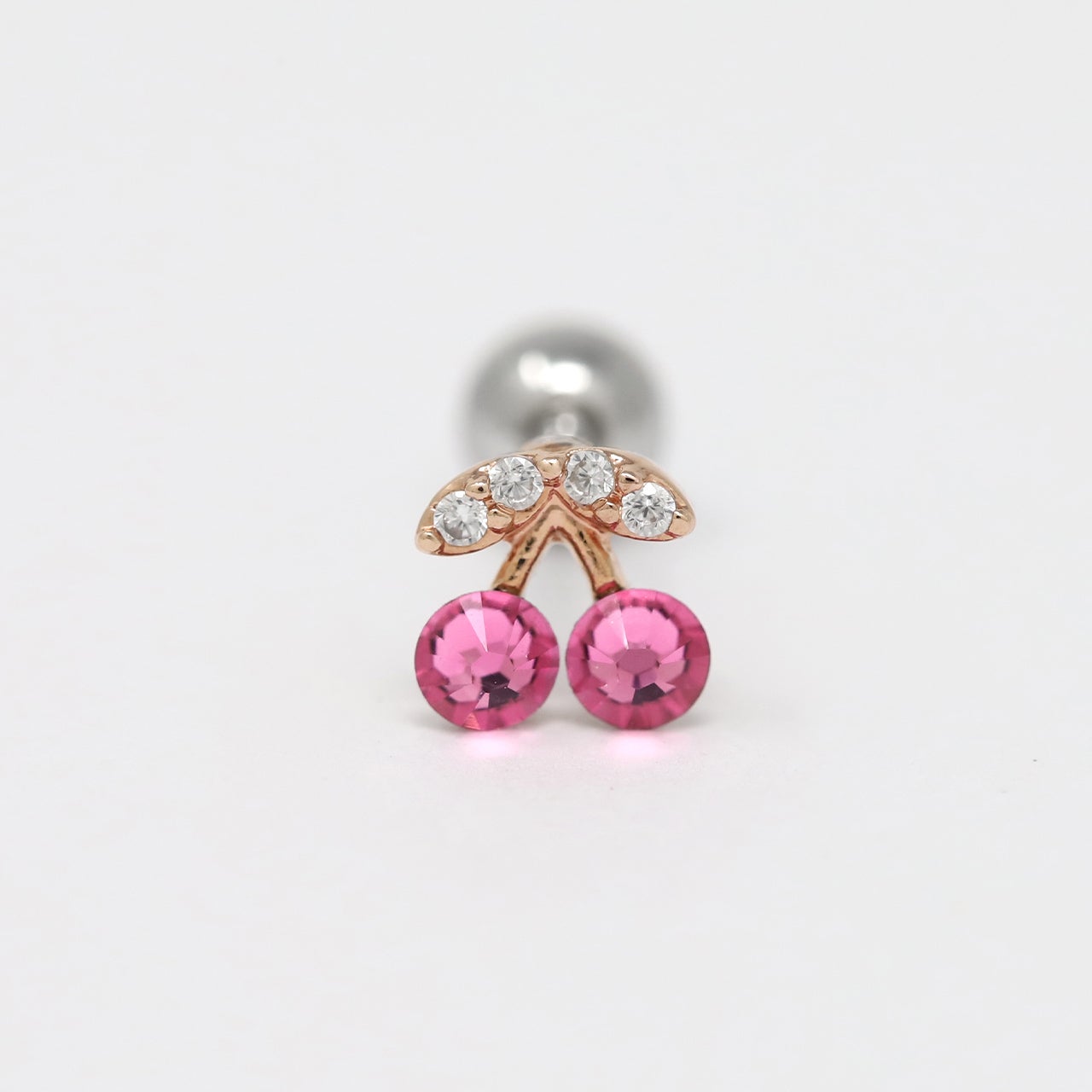ボディピアス 16G 軟骨ピアス さくらんぼ チェリー ジュエル フルーツ