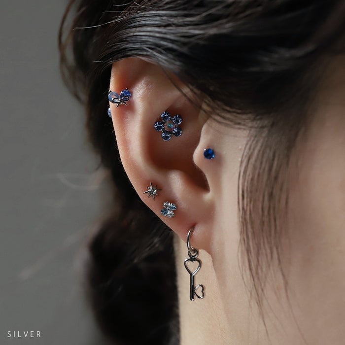 ボディピアス 16G 軟骨ピアス ハート リボン 蝶 ちょうちょ バタフライ