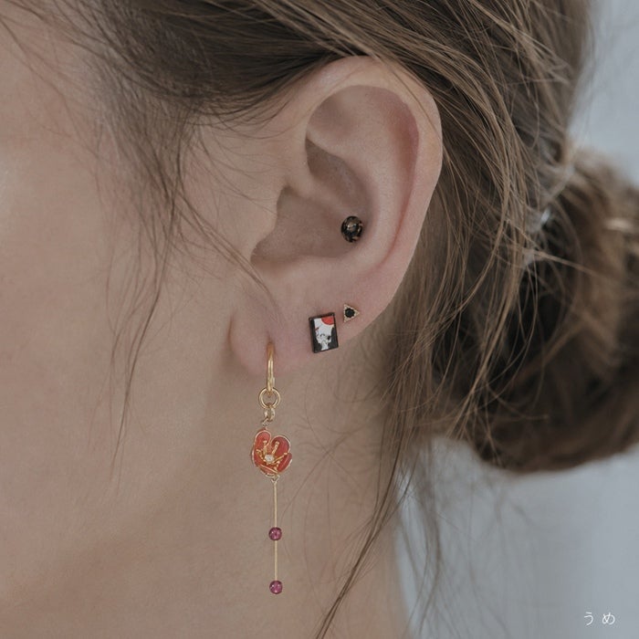 ボディピアス 14G 16G 18G チャーム 花 フラワー 和 和風 季節の花
