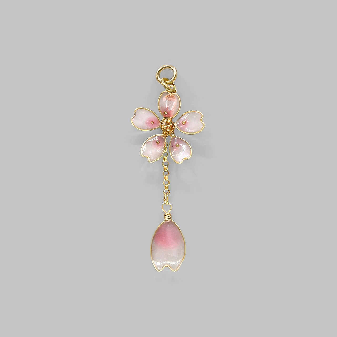 1点のみ ボツワナアゲートヘキサゴンフラワーカービングピアスチャーム ボディピアス 14G 16G 18G チャーム 花 フラワー 和 和風 季節の花