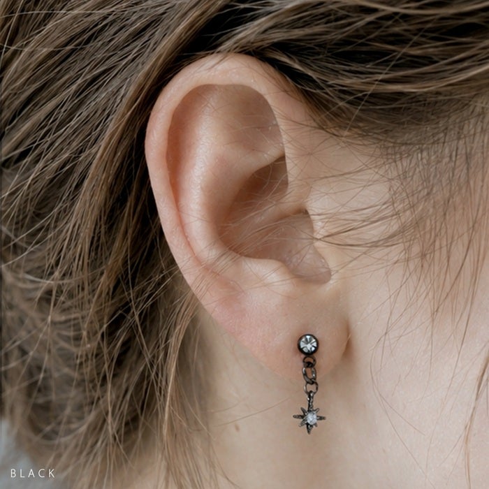 ボディピアス 14G 16G 18G チャーム スパーク 星 アレンジ パーツ
