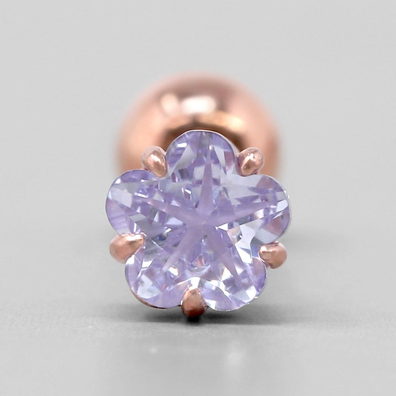 ボディピアス 16G 軟骨ピアス 花 ジュエル お花 フラワー 植物 一粒