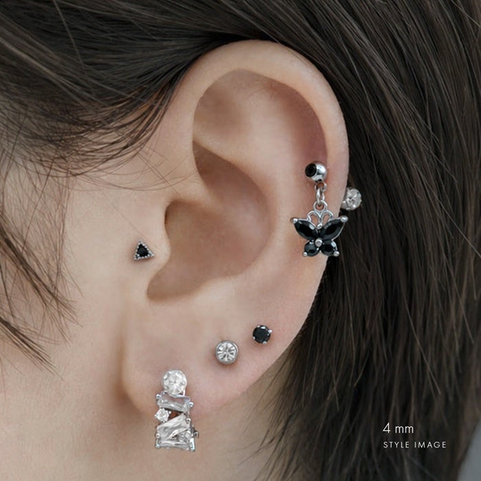 ボディピアス 16G 軟骨ピアス ジュエル シンプル チェコストーン