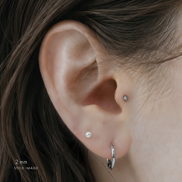 ボディピアス 16G 軟骨ピアス ジュエル シンプル チェコストーン