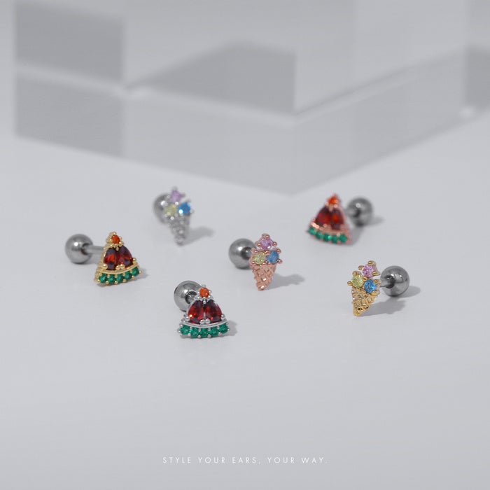 ボディピアス 16G 軟骨ピアス アイスクリーム スイカ フルーツ 果物